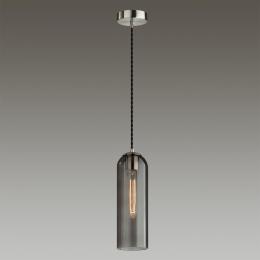 Odeon light 4805/1 PENDANT ODL21 363 никель/дымчатый Подвес E27 1*60W VOSTI  - 6 купить